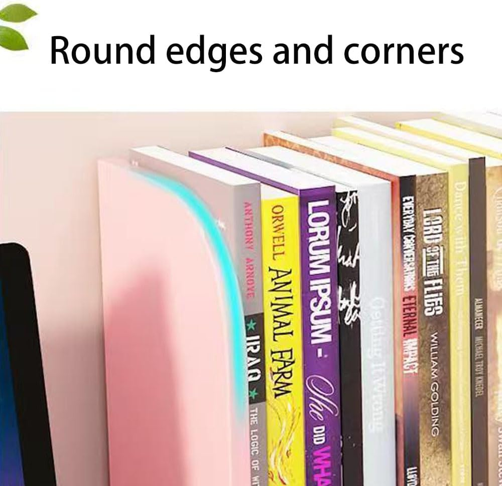 Hbluefat Corner Desktop Bookshelf Organizer, Adjustable Wood Tabletop Small Bookcase, Counter Top Display Storage Shelf/Rack for Home Office (White) image number 1