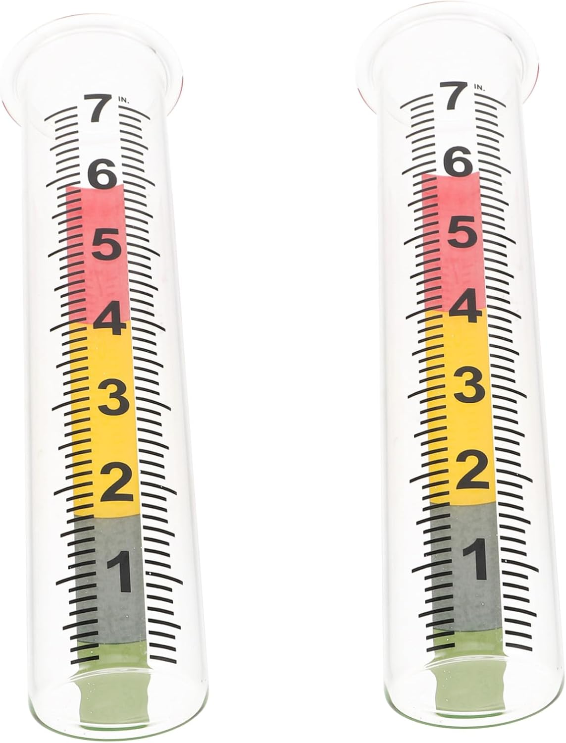 2Pcs Clear Scale Outdoor Rain Gauge for Garden Lawn Patio Accurate Freeze-Resistant Decorative Rain Water with Numbers Rainfall Measuring Tube