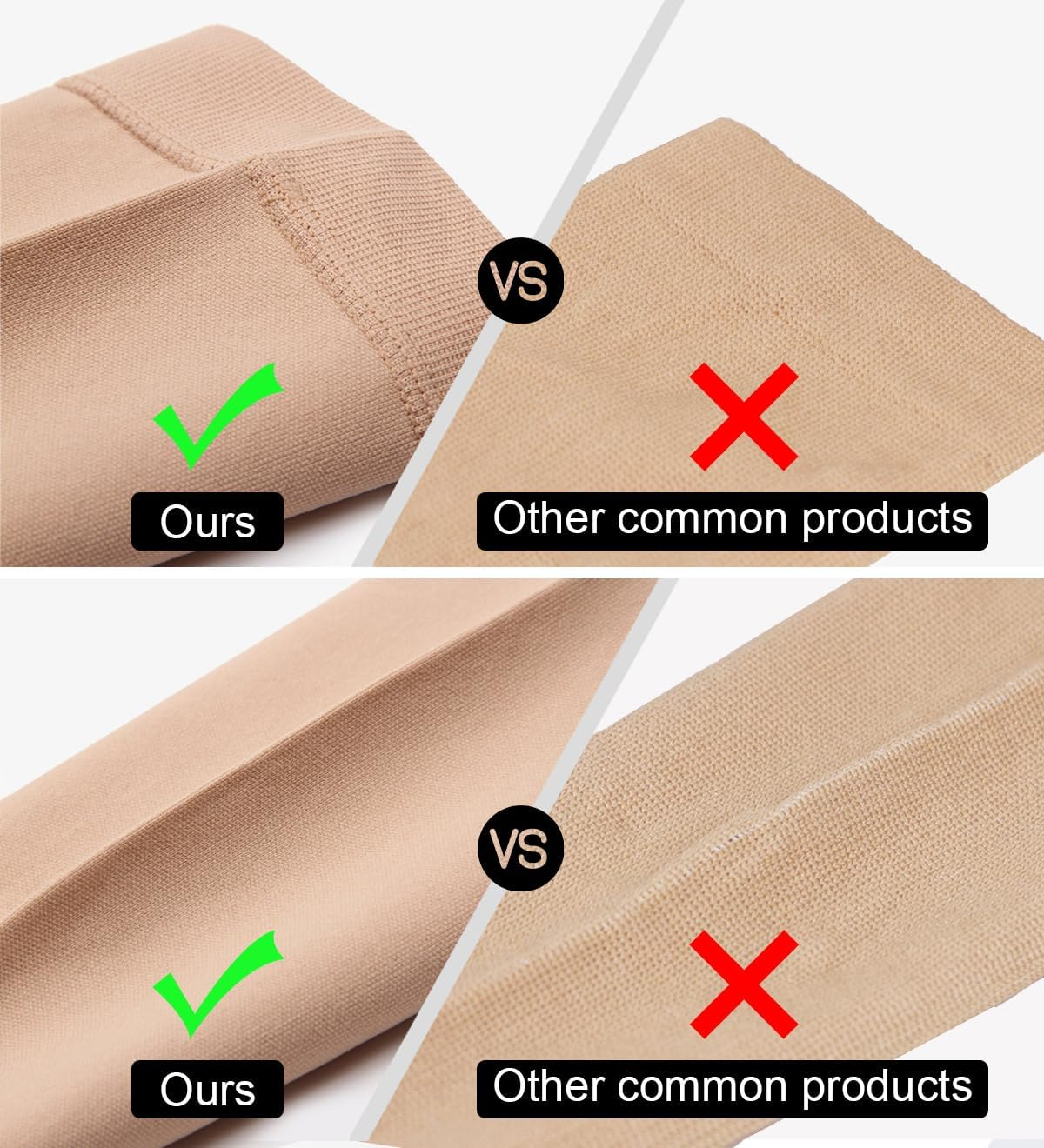 2 Pairs of Medical Compression Stockings for Men and Women, 20-30 Mmhg, Class 2, Closed Toe, Graduated Support, Support Stockings for Varicose Veins, Edema, Flight, 2 X Beige, Medium image number 4