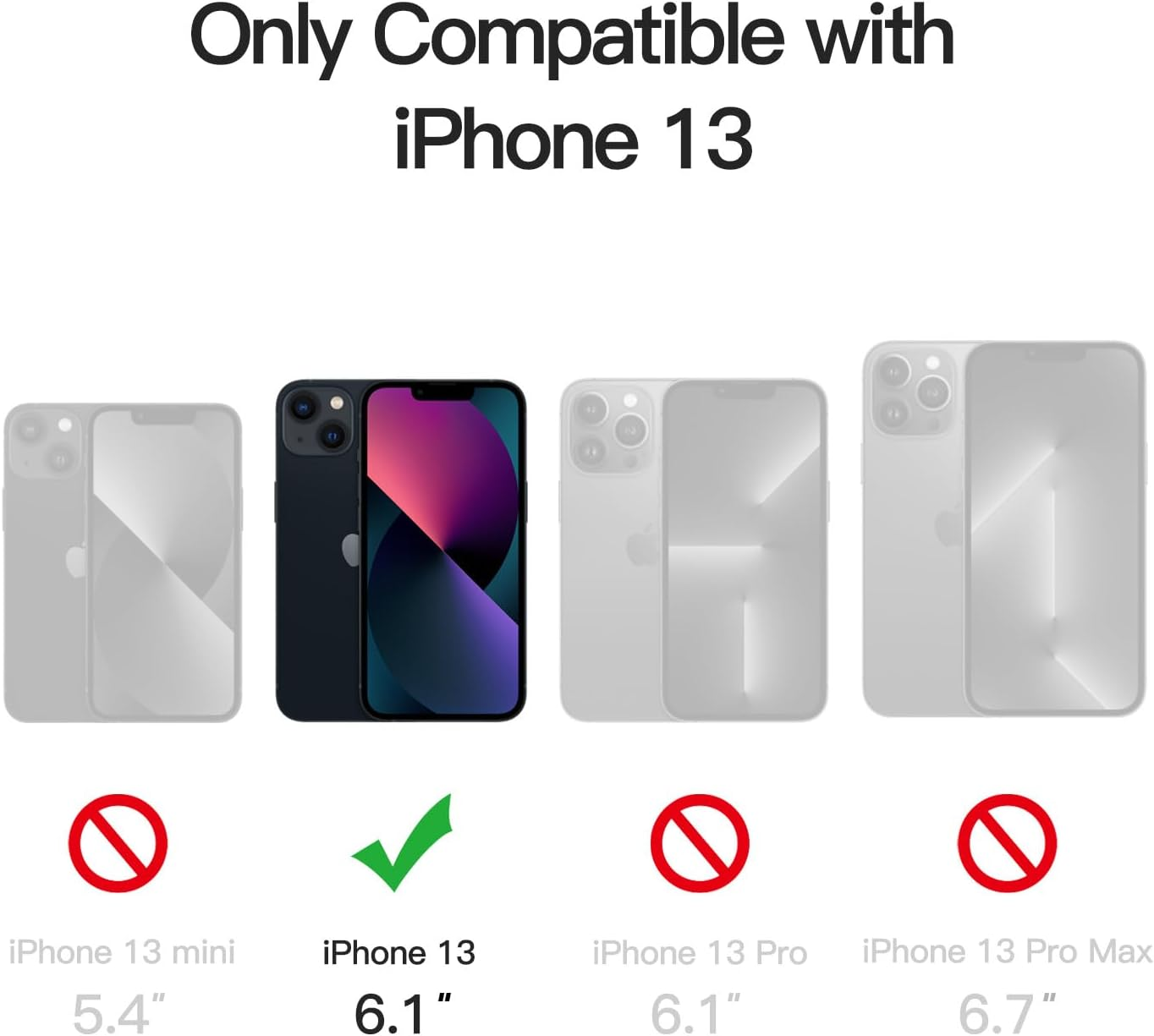 Jetech Matte Case for Iphone 13 6.1-Inch, Shockproof Military Grade Drop Protection, Frosted Translucent Back Phone Cover, Anti-Fingerprint (Black) - Dark Green image number 3