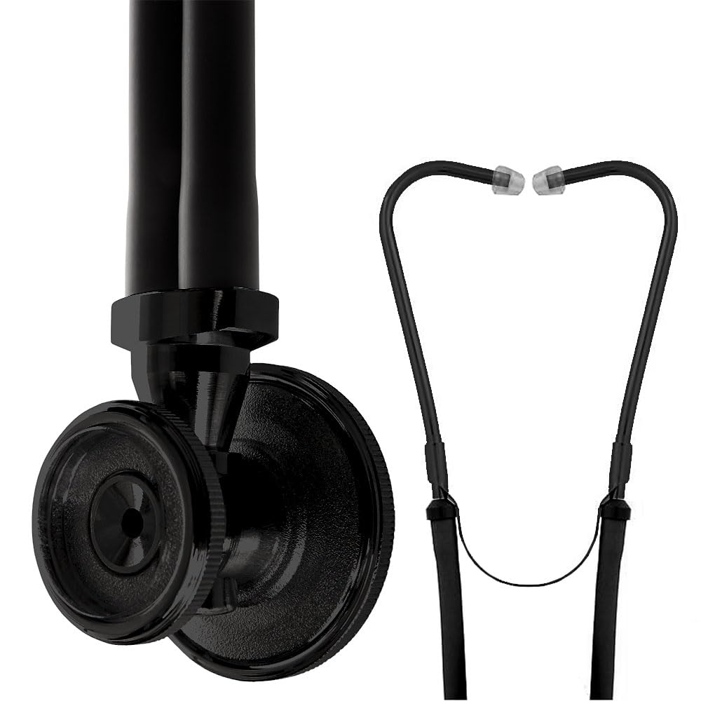 Djmed Sprague Rappaport Type Two Tube Stethoscope, Black