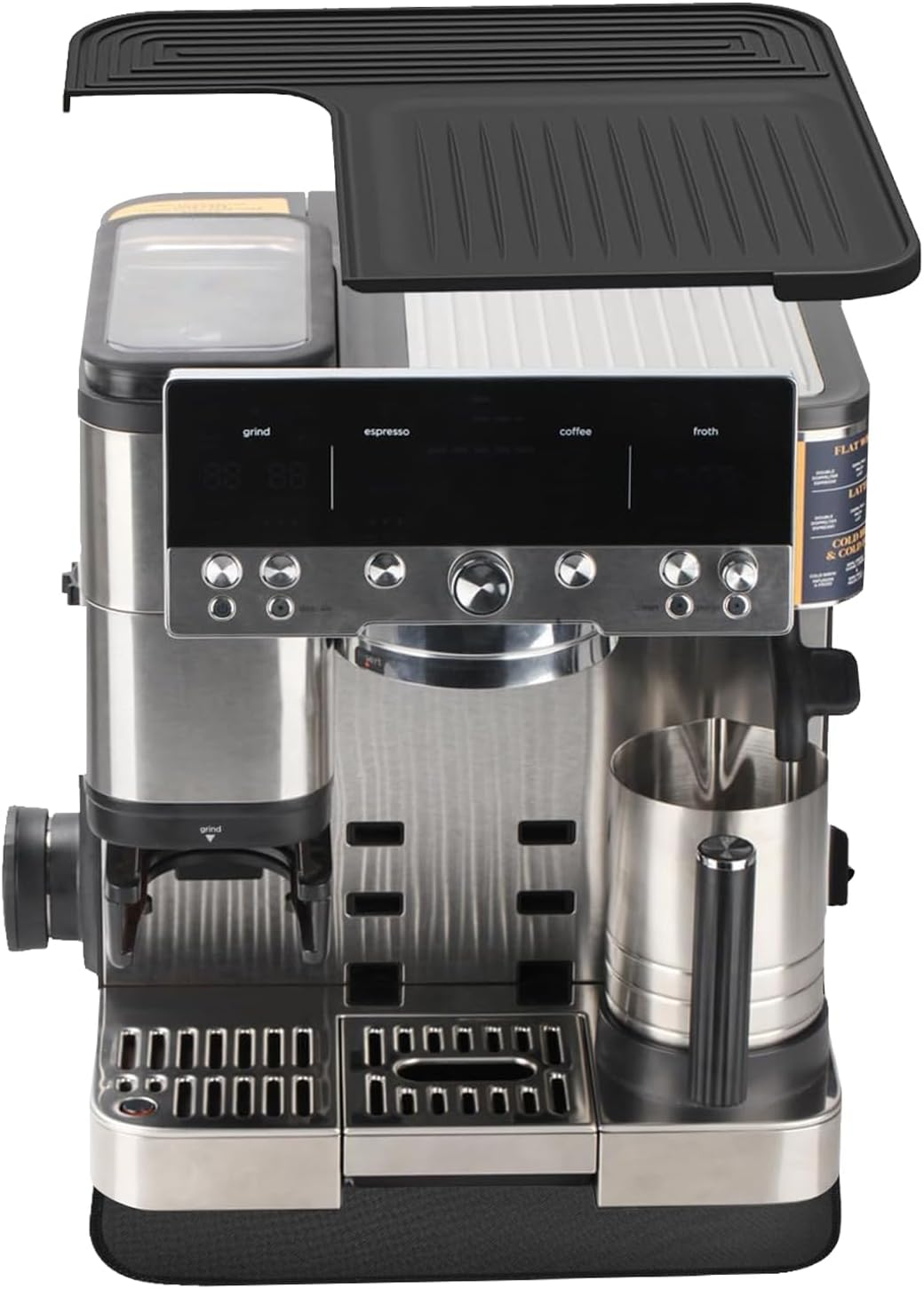 Base and Top Sliding Mat for Ninja Espresso Coffee Machine ES601ANZ with Hanging Strap,Smooth Glide with Anti-Slip Base,Perfect Accessories for Ninja Luxe Cafe Machine Es601Anz,Black