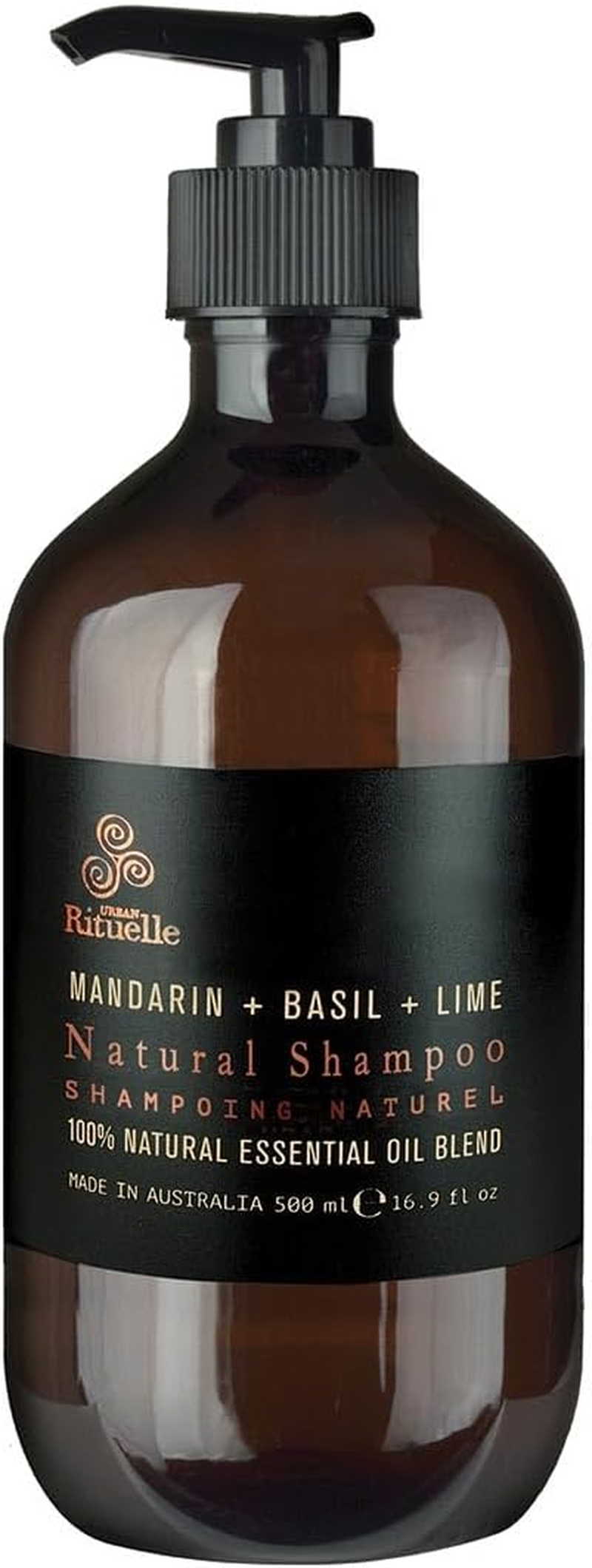Urban Rituelle Equilibrium Natural Shampoo, 500Ml - Mandarin, Basil & Lime, Enriched with Kakadu Plum, Hibiscus & Soy Protein, Gently Cleanses, Nourishes & Softens Hair, for All Hair Types image number 2