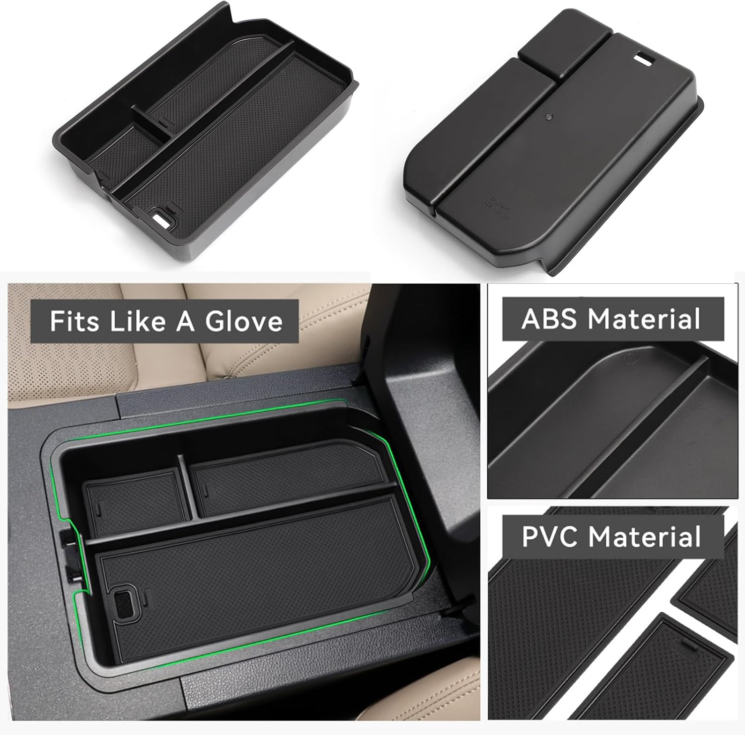 Centre Console Armrest Organizer Tray Compatible with To-Yota Land Cruiser Prado 250 J250 LC250, Console Armrest Storage Box for 2024-2025 Land Cruiser Prado 250 Series (Not Fit Cool Box) image number 6