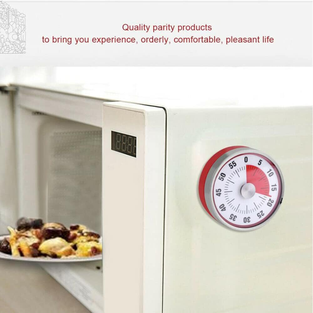 60 Minutes 8CM Oven Time Visual Counter Mechanical Kitchen Timer Magnetic Timers image number 5
