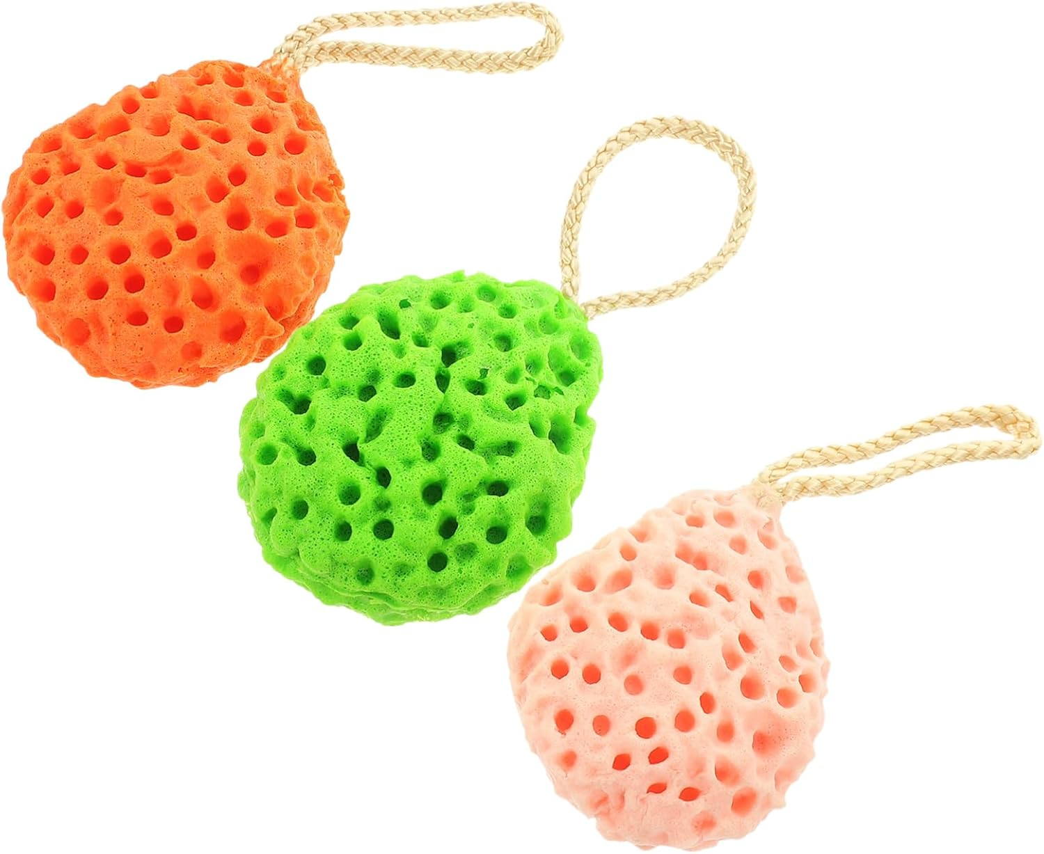 YOSADIER 3Pcs Face Sponge Exfoliating Face Washing Supplies Reusable Facial Cleansing Sponge for Girls