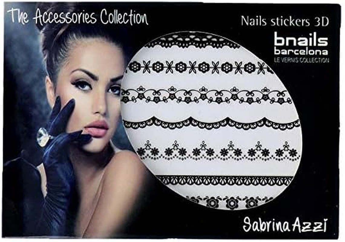 Sabrina Azzi Sabrina Bnails Deco Stickers 1 Black Lace (108), Standard, Single