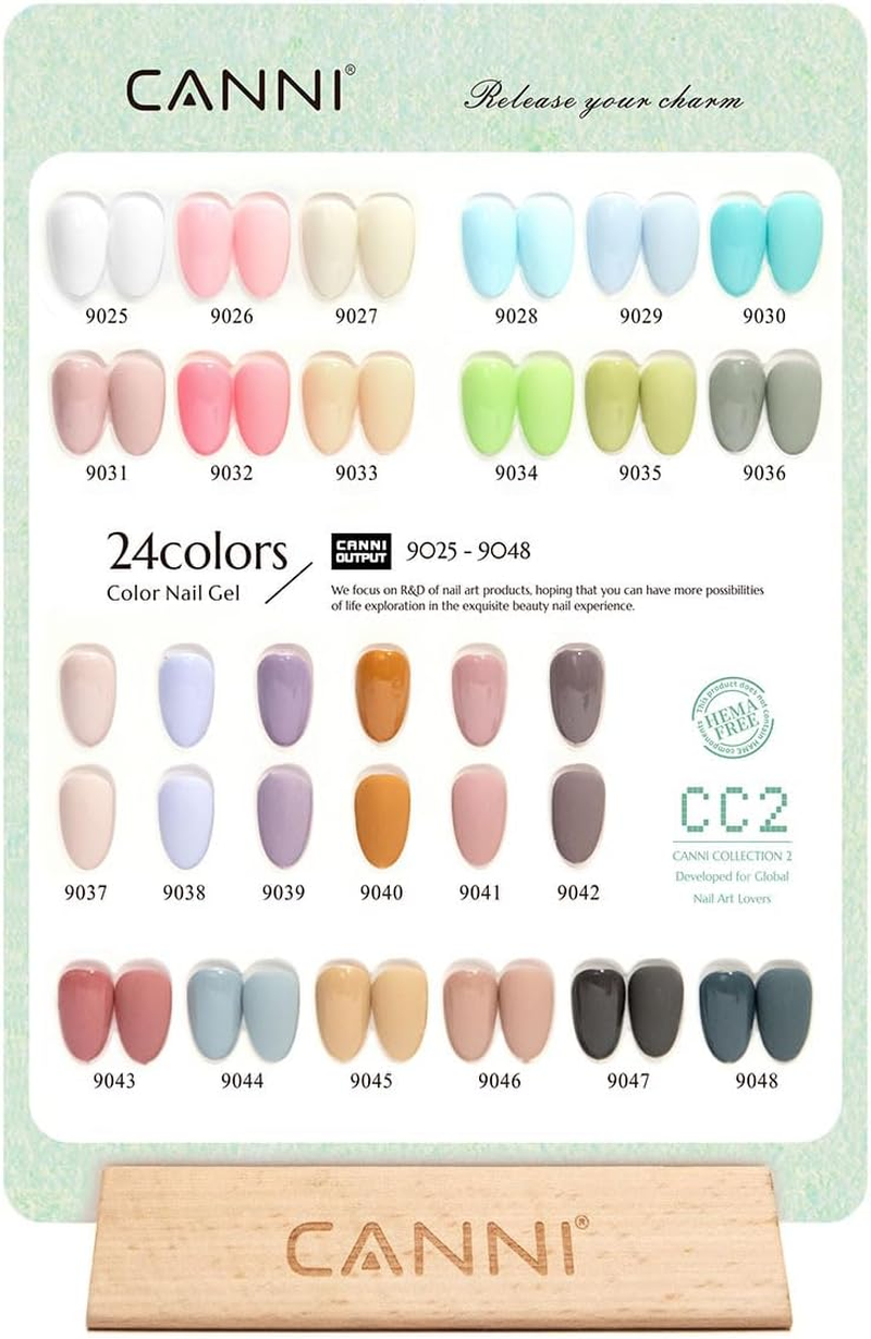 CANNI CC2 Gel Nail Polish Set, 30 Pcs 9Ml White Pink Nude Blue Pastel Gel Polish Kit Soak off LED Natural Nail Polish Set Nail Art Starter Manicure Salon DIY at Home image number 5