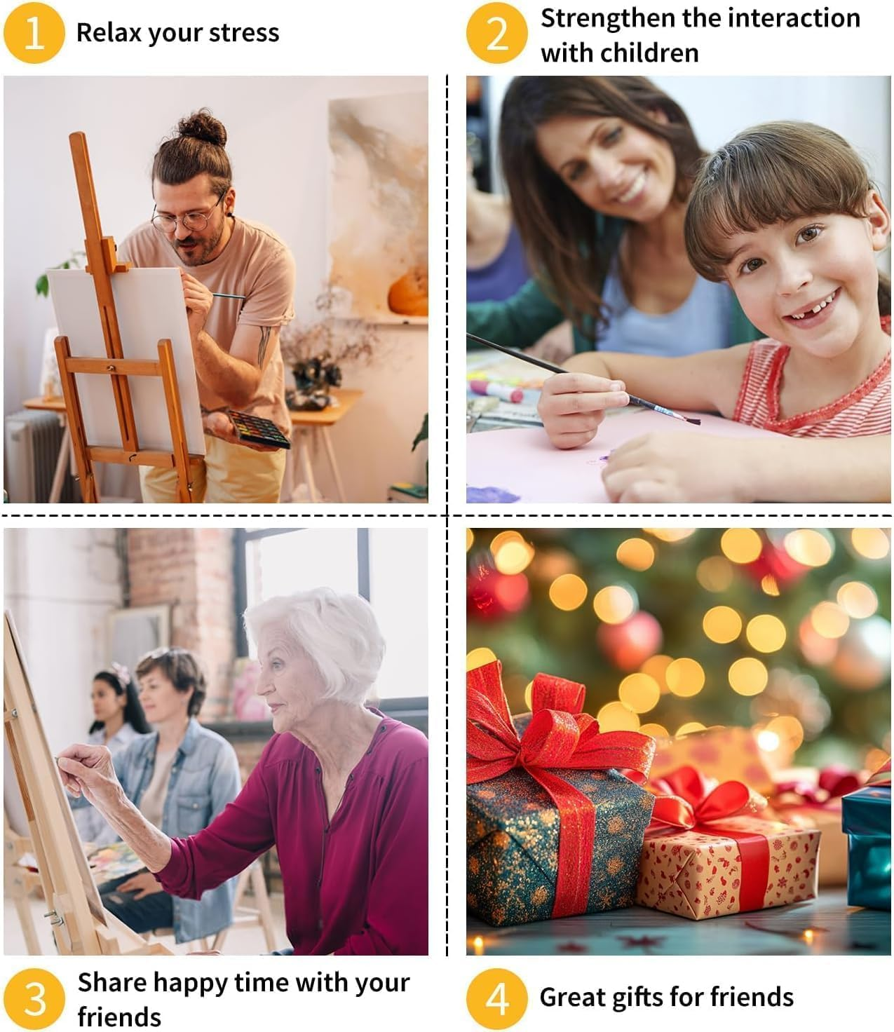 Disco Ball Paint by Numbers Kit for Adults Beginners - 16X20 Inch DIY Acrylic Painting on Canvas, Home Wall Art Decor for Living Room & Bedroom image number 4