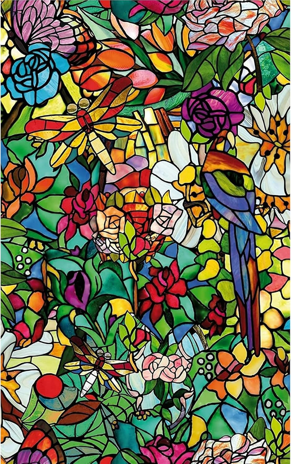 D-C-Fix 346-0647 -2PKA Self-Adhesive Privacy Glass Window Film, Spring Chapel/Tulia, 17" X 78" Roll, 2-Pack with Applicator