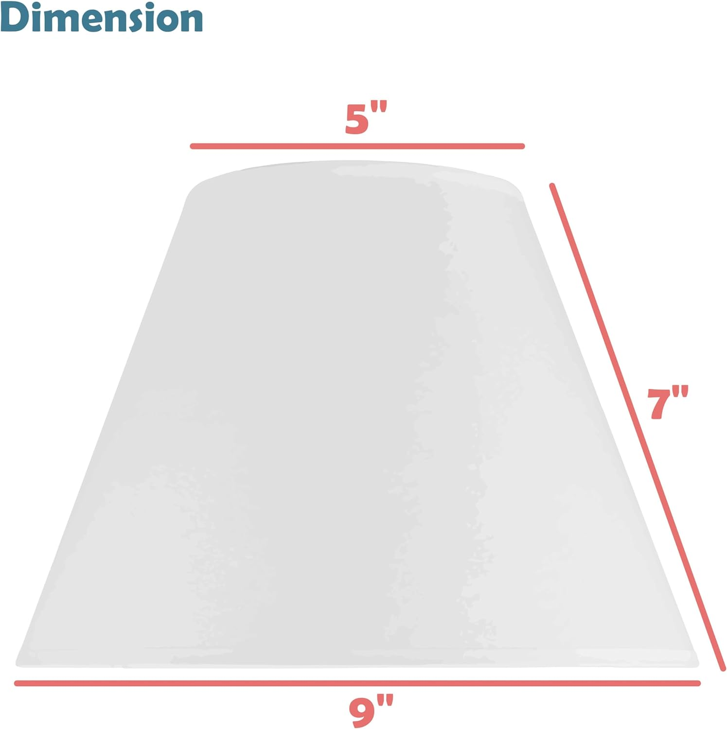 Aspen Creative 58902 Transitional Hardback Empire Shape UNO Construction Lamp Shade in off White, 9" Wide (5" X 9" X 7") image number 4