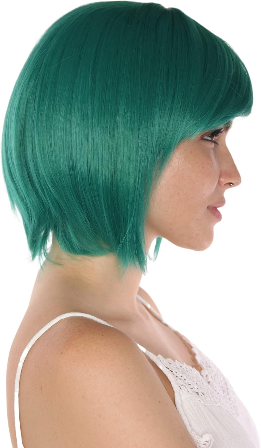 Prettyland Green Women'S Short Wig Bob Straight Hair for Everyday Use Yuzuki Senri Lovely Maiden Guild Cosplay Wig C1439 - C1453 Turquoise image number 5