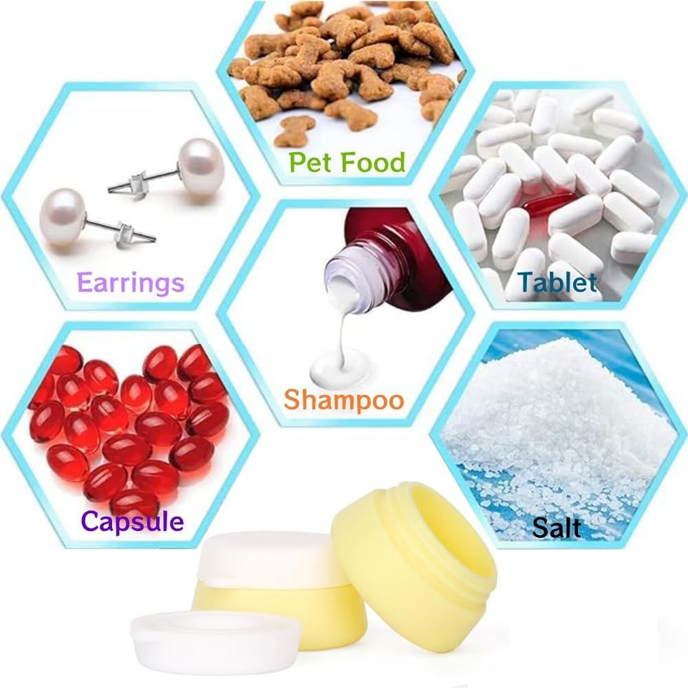 9 Pack Travel Accessories Bottles Containers Sets,Silicone and PP Refillable Small Travel Jars for Toiletries, Cream, Makeup Sample Containers,Hand Body Cream,Bpa Free Container(10Ml+20Ml) image number 4