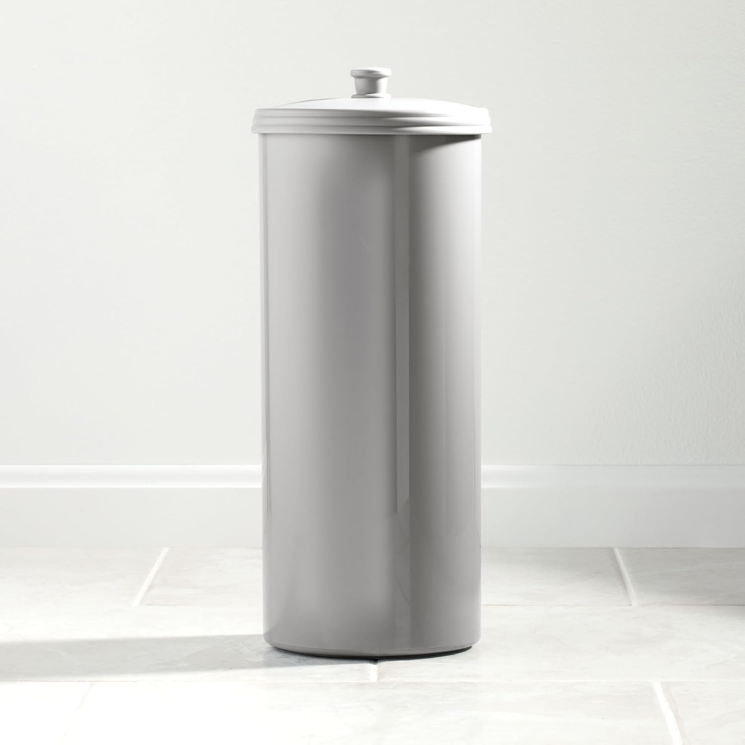 Interdesign Kent Bathware, Free Standing Toilet Paper Roll Holder for Bathroom Storage, Silver image number 2