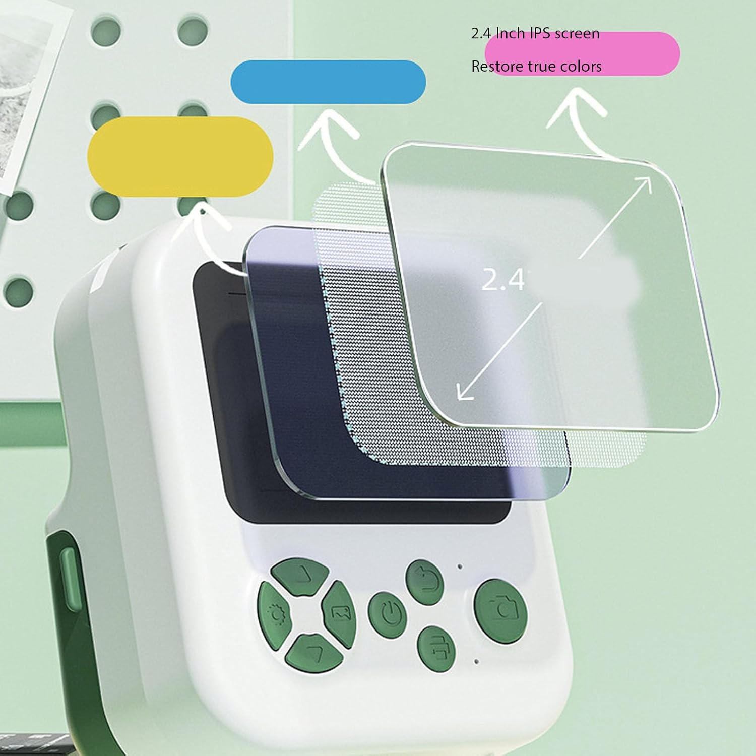 Instant Print Camera, 48M 1080P Wifi Digital Camera with Printer Support Video Music Playback Game, 180&deg; Rotating Lens, Thermal Printer Camera with Various Filters and Stickers - -2214240140312 image number 4