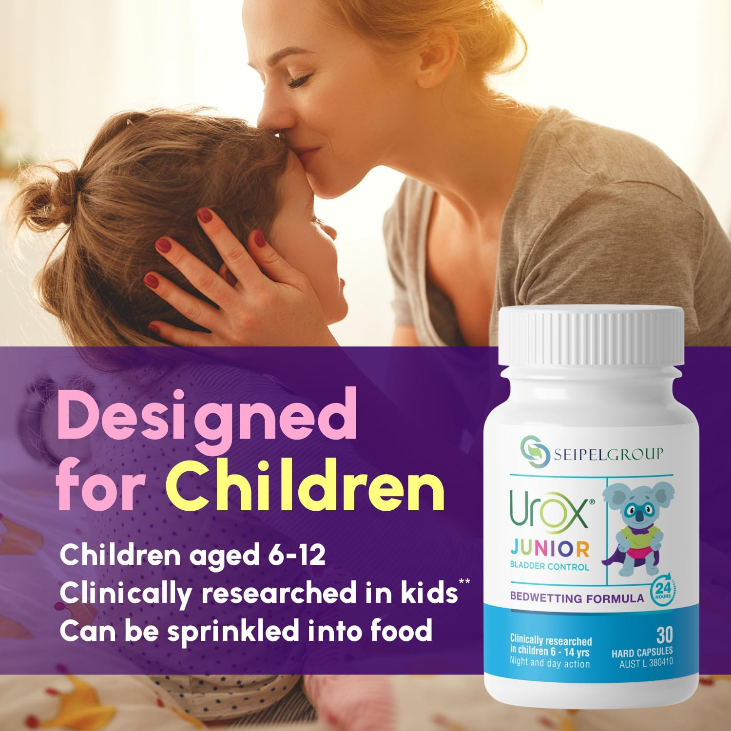 UROX Junior Natural Bladder Control - Nocturnal Enuresis or Bedwetting Supplements. Supports Bladder Control, Reduces Urinary Frequency, and Bladder Accidents for Kids, 90 Vegetarian Capsules ( 1 Bottle ) image number 5