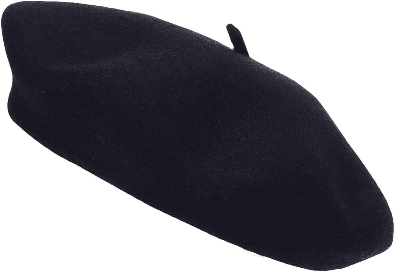 COSHAL&reg; Adult Wool Beret Hat Men Women French Style Hat Plain Classic Color Beret'S Hat'S Unisex Soft Warm Outdoor Vintage Artist Beret Hats Women Accessories