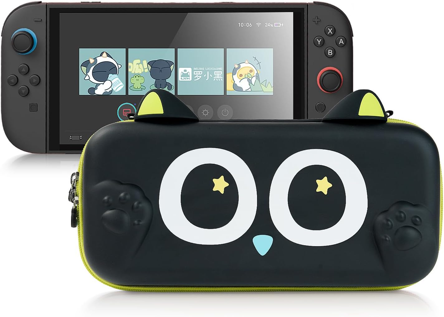 Geekshare Switch 2 Carrying Case, Hardshell Storage Bag with Game Card Slots, Portable Travel Case Compatible with Switch 2 (2025) Console and Game Accessories - the HEI Series image number 3