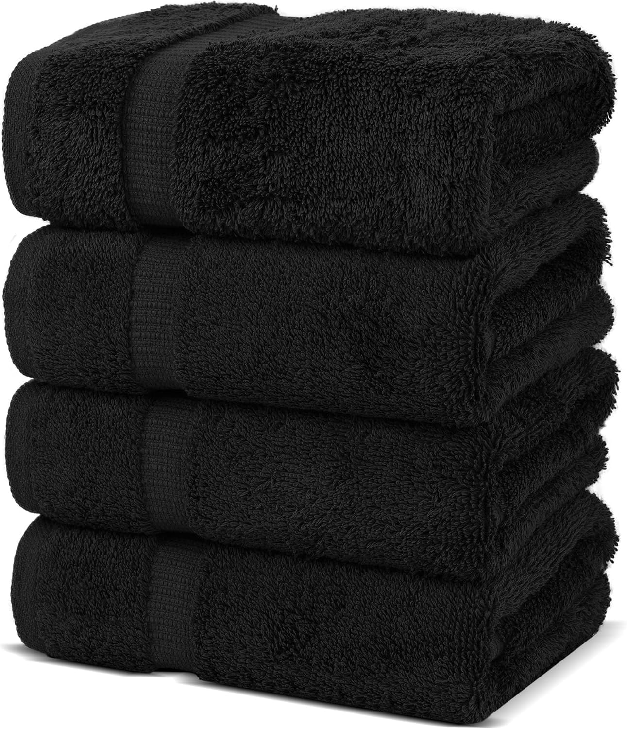 Luxury Hotel & Spa Bath Towel 100% Genuine Turkish Cotton, Set of 4, White