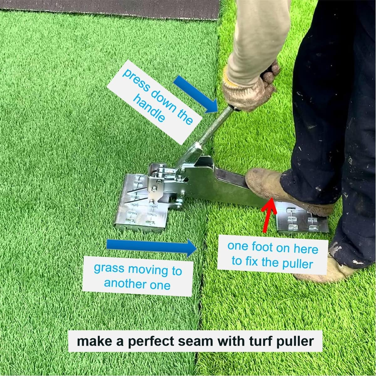 Artificial Grass Installation Tool Turf Puller Turf Fix for Synthetic Turf, Artificial Lawn image number 6