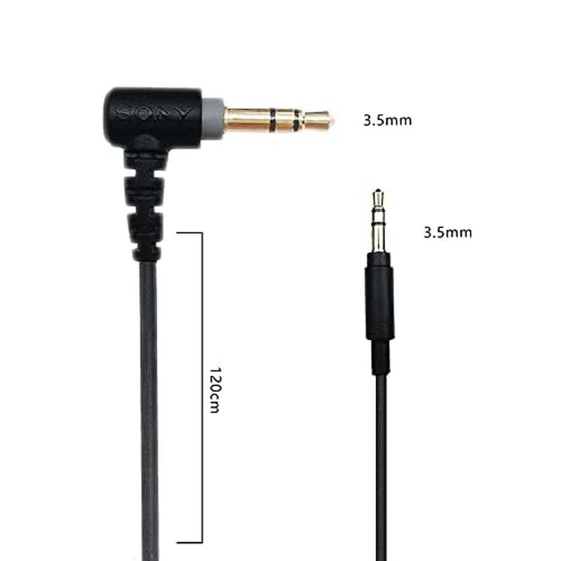 Replacement Black Audio Cable Cord Compatible with Sony MDR-10R MDR-100ABN MDR-1A MDR-1000X MDR-1ADAC WH-1000XM2 Wh-1000Xm3 WH-CH700N Wireless Headphones(Black) image number 6