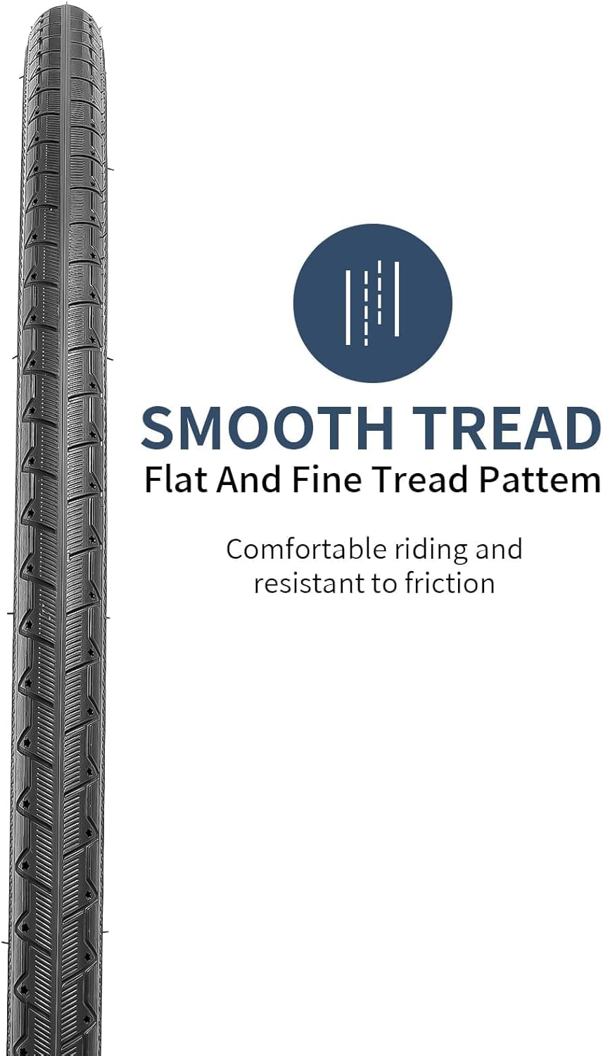 Yunscm 2Pcs,700X28C Bike Tyres,700X28C 28-622 Bike Tires plus Bike Tubes Presta Valve 60Mm+Rim Strap+Tire Lever,Road Bike Tires 700X28C,Compatible with 700X28C Road Bike Tires and Tubes,Y-293 image number 4