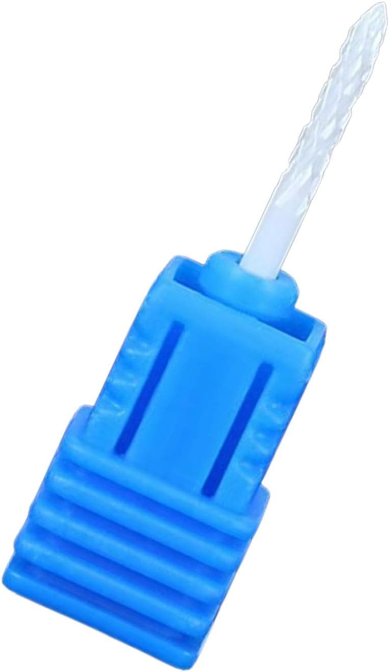 Ceramic Nail Drill Bits | Professional Nail Drill Ceramic Nail Drill Bits,Ceramic Nail Drill Bits Portable Nail Drill Tips for Home Salon Use, Rotary Burr Head Cuticle Clean File with See-Through B/