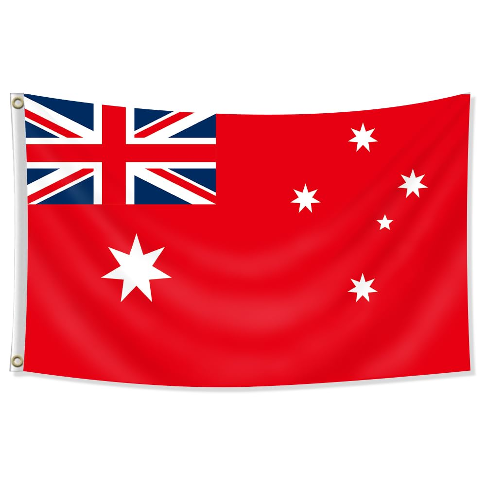 3&times;5 FT Large Australia Red Ensign Flag, 90&times;150 CM Big 100D Australian Outdoor Banner,Tiny Doube Side Printing Decor for Patio Garden with Brass Gromment image number 4