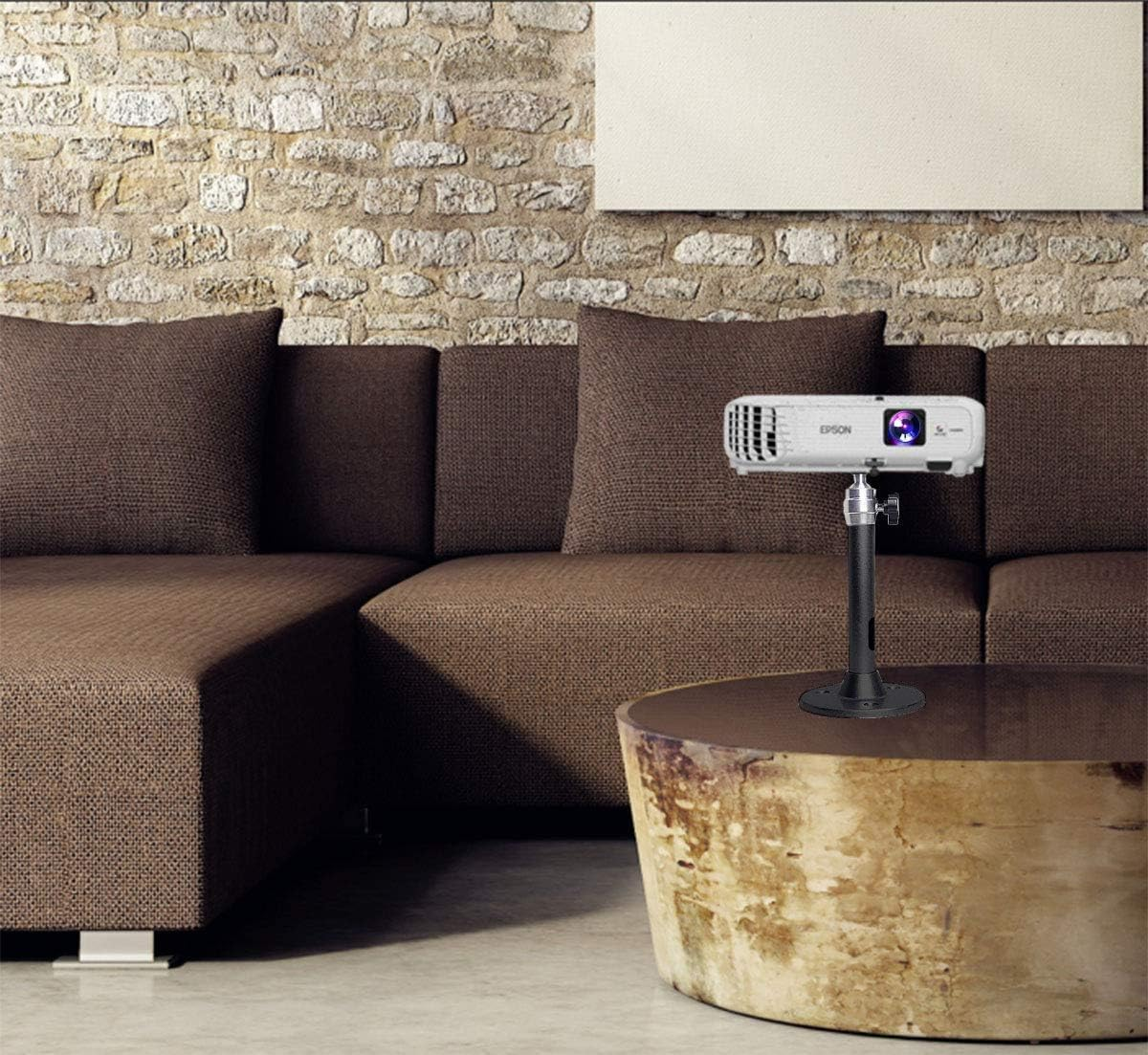 Mini Projector Ceiling Mount 360&deg; Adjustable Projector Wall Mount Length 7In / 18Cm Projector Mount Compatible with TMY Auking HAPPRUN Vankyo Meer ELEPHAS NICPOW Projector and Mini Projector Black image number 5