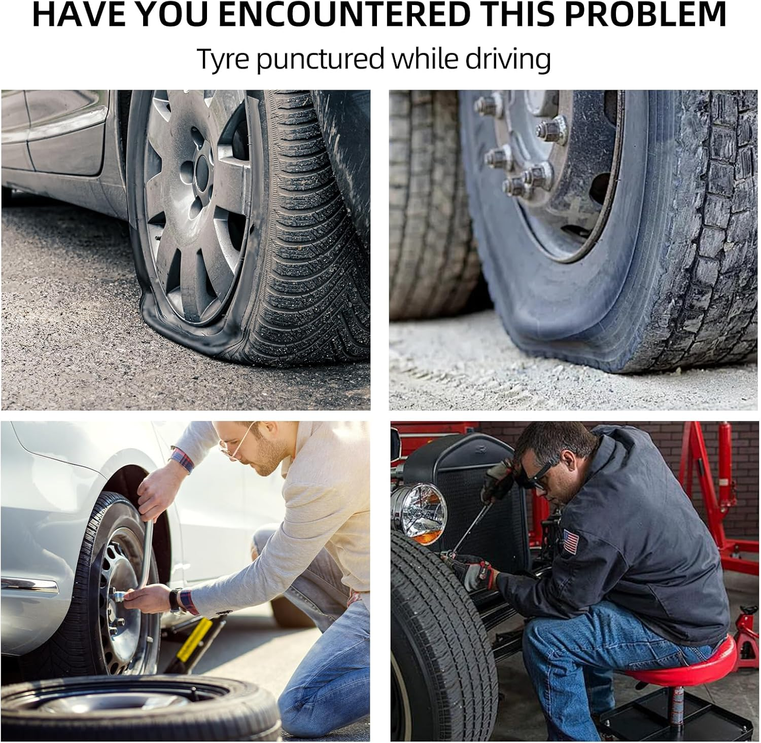 8Pack Tyre Repair Kit,Tyre Puncture Repair Kit with T-Shaped Handle, Suitable for Cars, Trucks, Motorcycles, Recreational Vehicles and Tractors image number 2