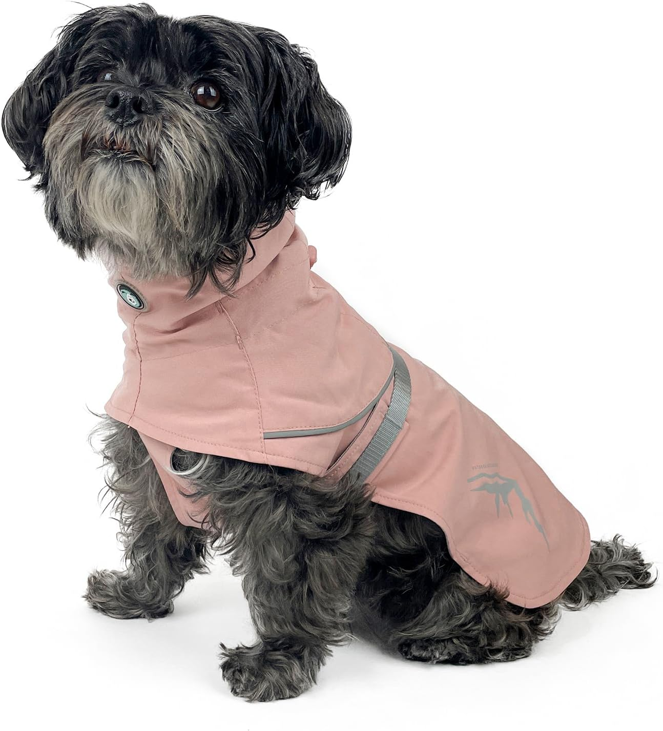 Huskimo Peak Dog Waterproof Raincoat, Dusty Pink, 33Cm image number 5