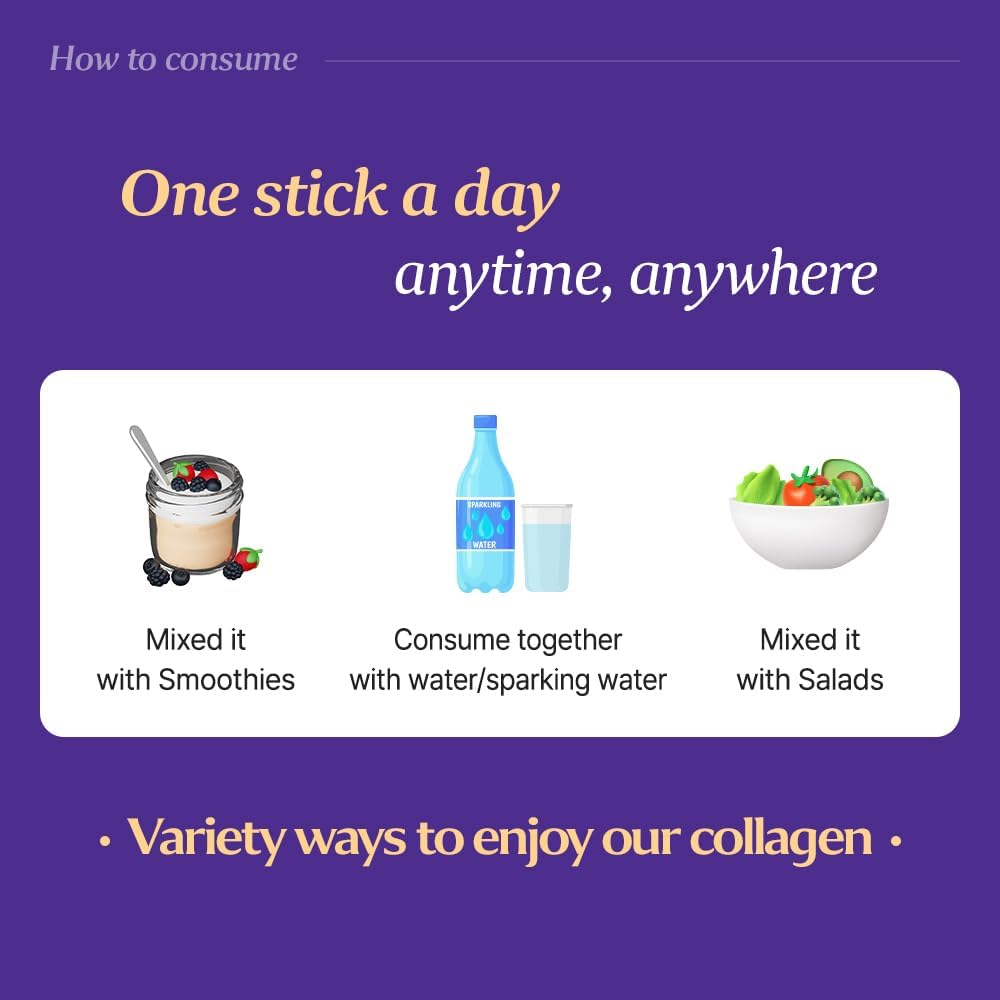 BB LAB Low Molecular Collagen 5000, Powder Type Korean Marine Collagen, Fish Collagen Peptides, Hyaluronic Acid, Elastin, Glutachione, Vitamin C, Fast Absorb, Mix Berry Flavor, Anti-Aging, Brightening image number 4