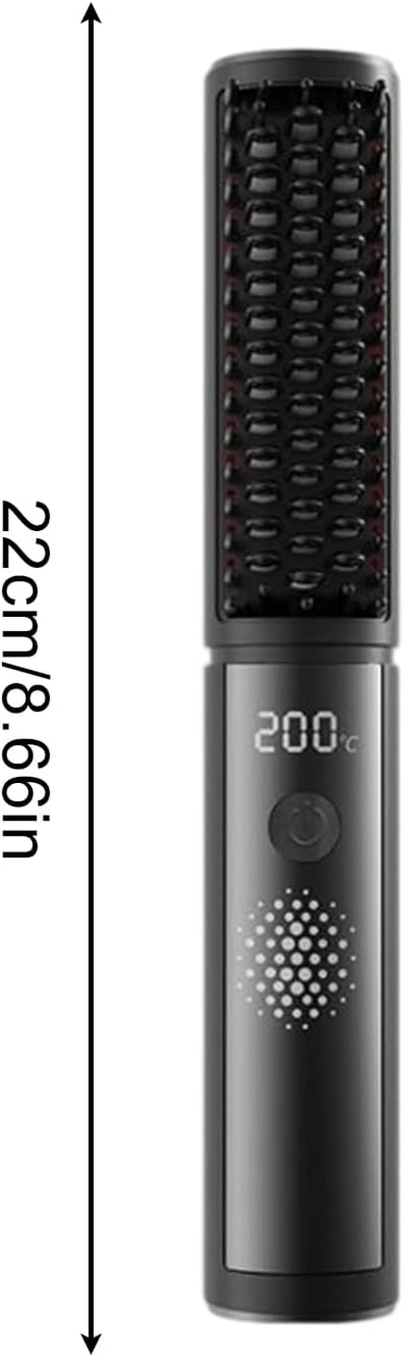 GEUGECY Hair Straightener Brush,Hot Comb | 4 Temp Settings Styling Tools Fast Heating Flat Iron for Less Frizz More Shine Women Girls Home Travel Professional Salon image number 4