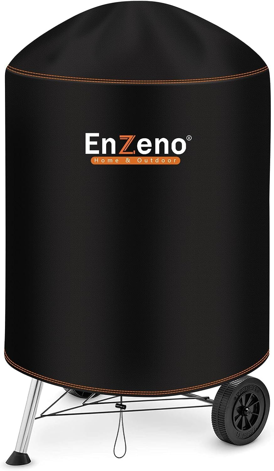 Enzeno Weatherproof Barbecue Cover, 120 X 60 X 120 Cm, Gas Barbecue Cover, Dustproof Grill Tarpaulin for Weber, Brinkmann, Char Broil - Black image number 2