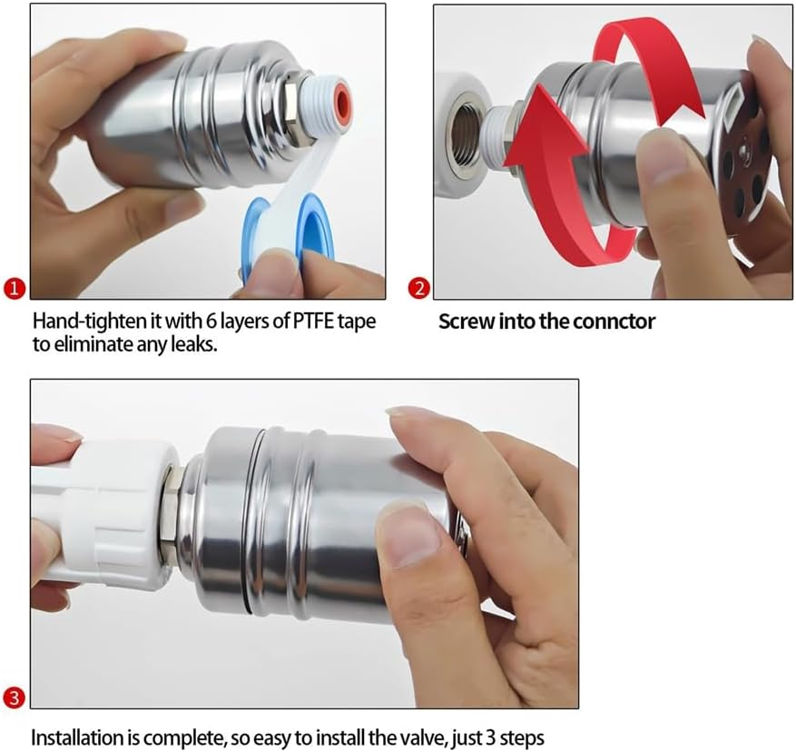 Zicojia 304 Stainless Steel Fully Automatic Water Level Control Float Valve, 1/2In 3/4In Auto Fill Shut off Water Float Valve image number 3