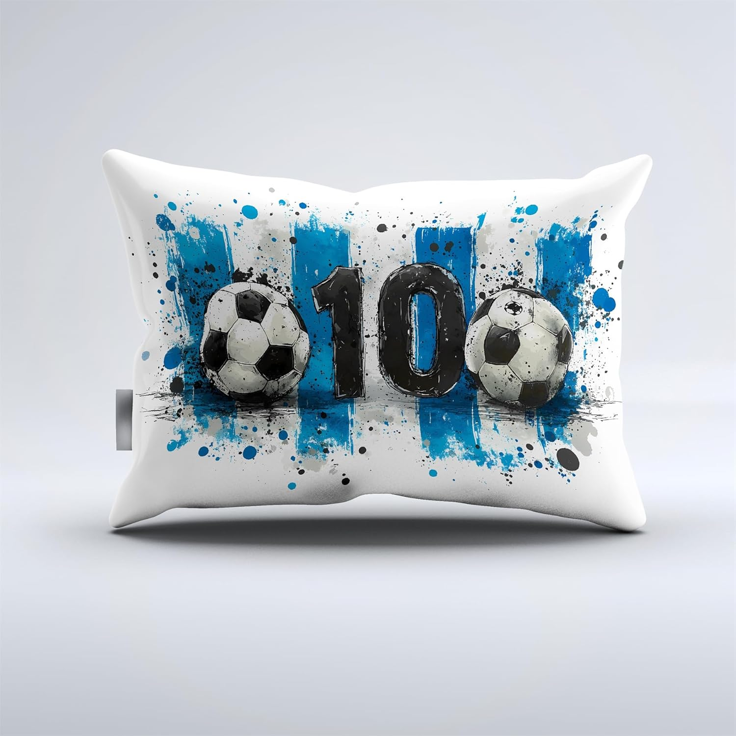 Soccer Ball Prints Fitted Sheet Set Hand Drawn Sports Series Football Fans Bedding Set | with Fitted Sheet and 2 Pillowshams(3Pcs) or Comforter(4Pcs) (Queen-3Pcs,A) image number 3