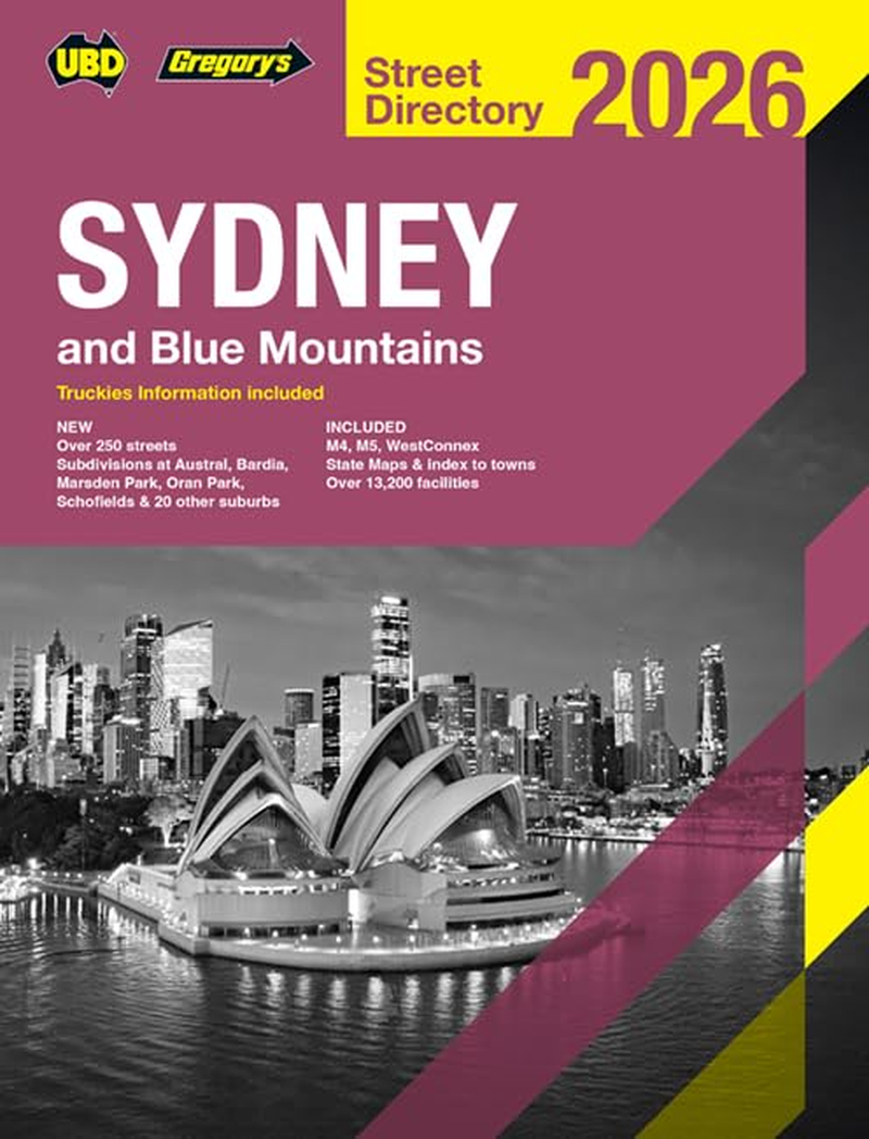 Sydney & Blue Mountains Street Directory Including Truckies 2026 62Nd Edition