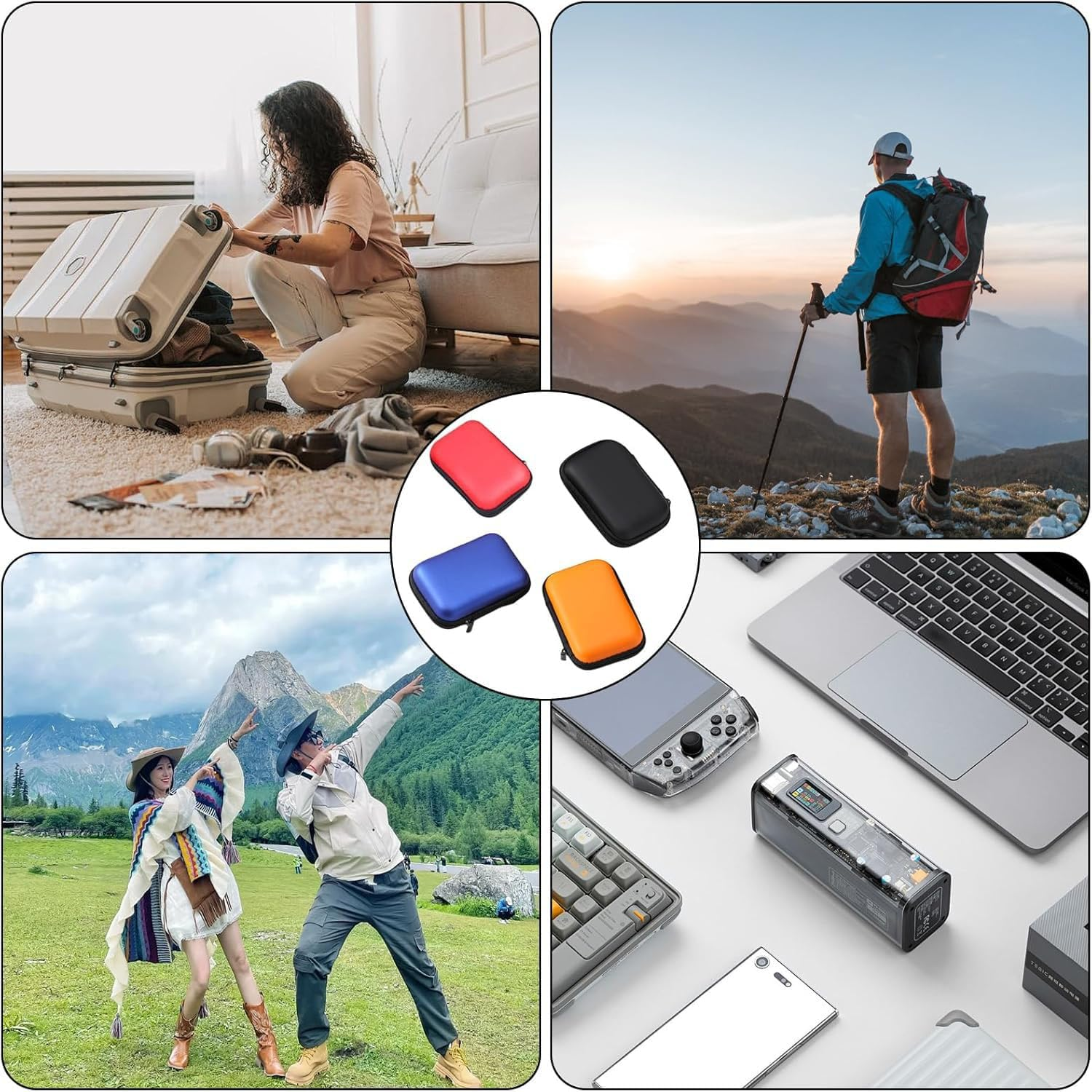 4 Pcs Playing Card Case, Card Game Case, Card Case, Playing Cards Case, Carry Case, Playing Card Bag for on the Go, Durable and Portable Storage Box, for Standard Size image number 1