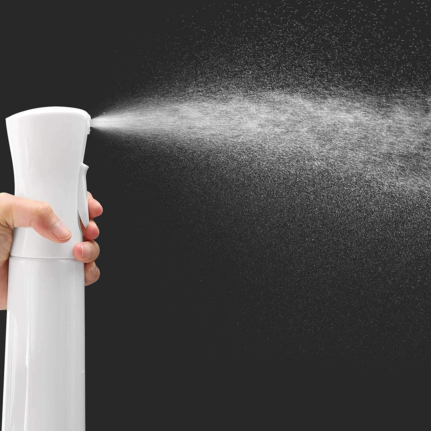 2 Pcs Hair Spray Bottle Fine Mist Sprayer Empty Spray Bottles 300Ml Fine Continuous Spray Water Bottle for Hair Styling, Plants, Cleaning, Misting and Skin Care - White image number 7