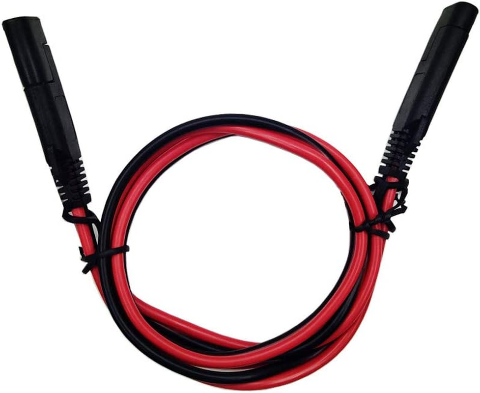 Battery Charging Cables SAE to SAE 12V-24V Quick Disconnect Extension Cable 2 Pin with Dust Cap DC Connection Cord Plug 4 Feet 16AWG Gauge for Camp Trailer Solar Panels Battrey