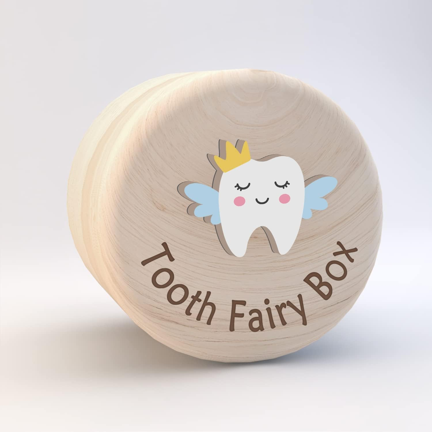 1PCS Tooth Fairy Box,3D Carved Wooden Tooth Holder,Cute Tooth Holder Tooth Storage Box for Boys Girls image number 1