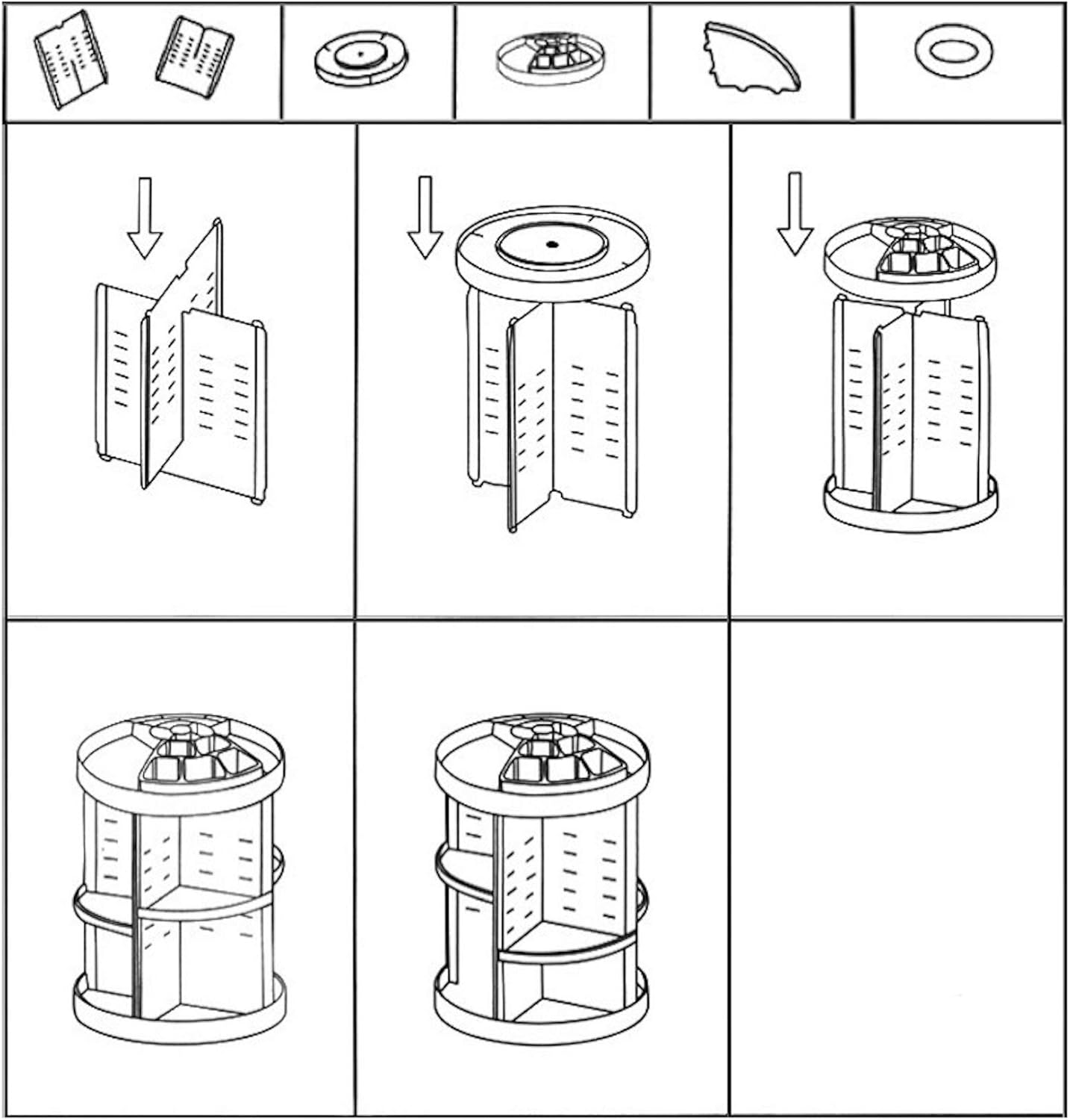 Elonglin Makeup Organiser, Rotating 360 Degree Crystal Adjustable Jewelry Cosmetic Perfumes Display Stand Box, Fits Lipsticks,Makeup Brushes, Perfume and More- Crystal Clear image number 5