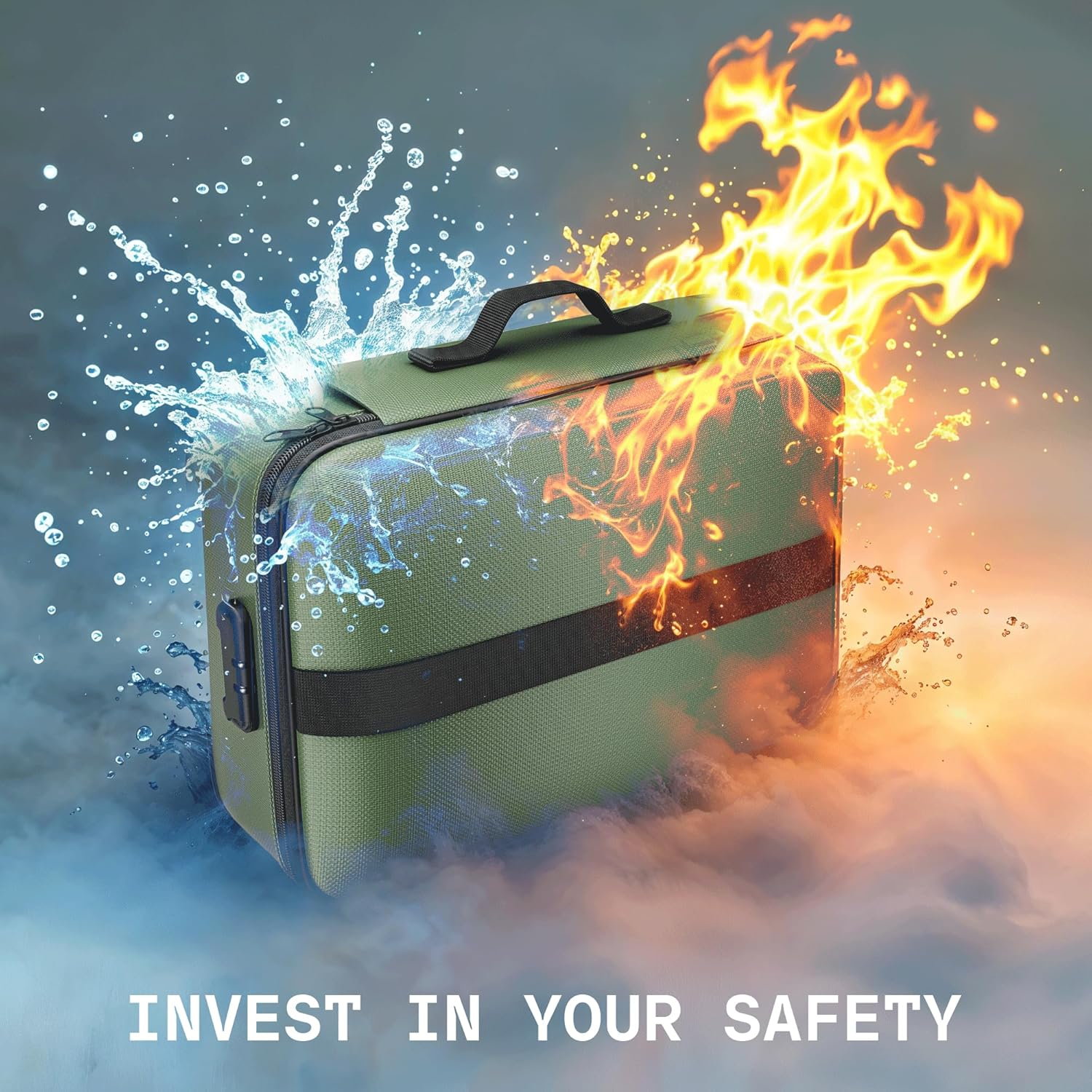 Revolex Waterproof Document Bag &ndash; Fireproof A4 Document Organizer & Storage Folder for Important Papers with 20 Pouches, Secure Bag Case with Lock for Home and Office Use image number 4