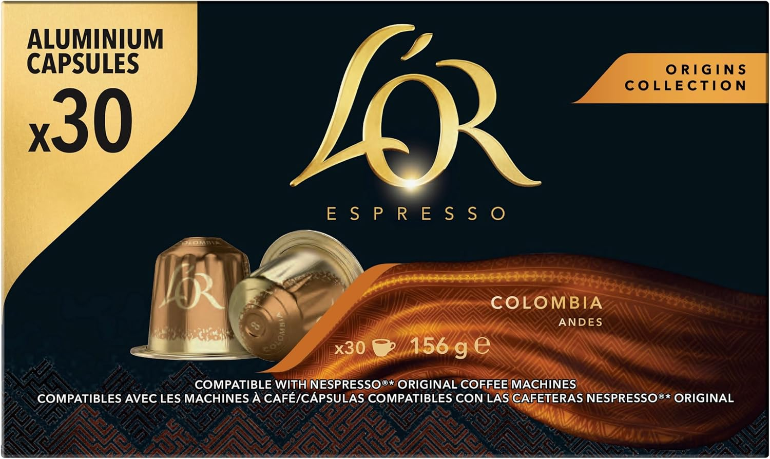 L'OR Espresso Colombia - Intensity 8 - Aluminium Capsules Compatible with Nespresso Machines (5 X 30 Pods Pack) image number 4