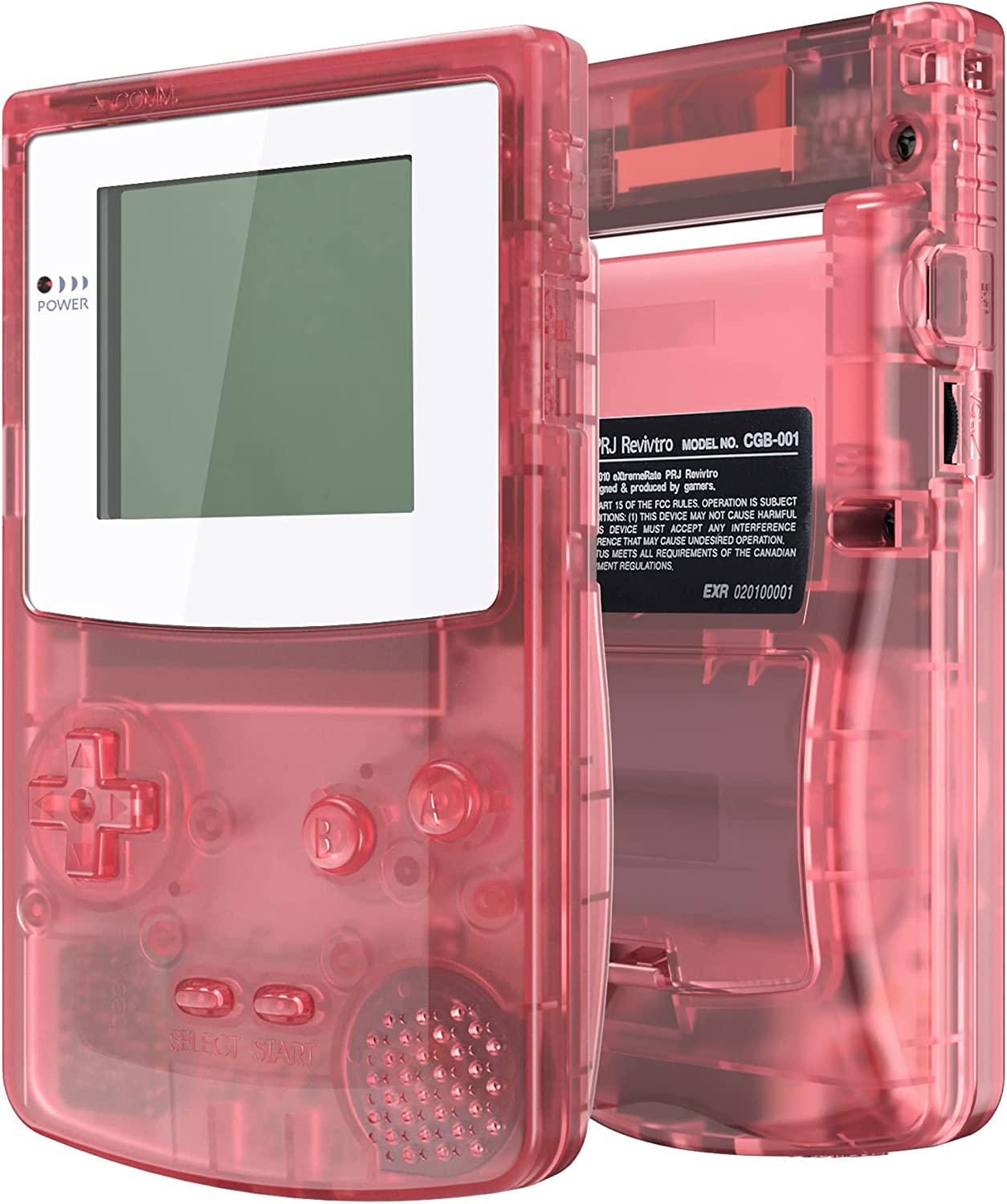 IPS Ready Upgraded Extremerate Clear Atomic Purple Replacement Shell Full Housing Cover Buttons for Gameboy Color &ndash; Fit for GBC OSD IPS & Regular IPS & Standard LCD &ndash; Console & IPS Screen NOT Included