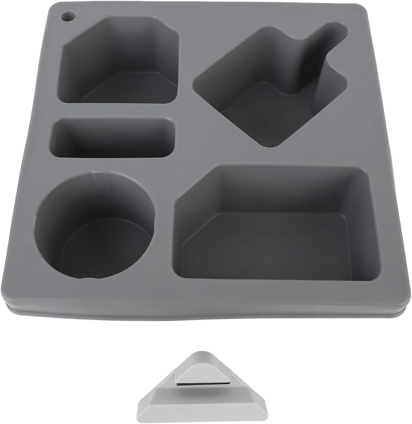 Sofa Cup Holder Rotating Tray Gray for Snacks Beverage Remote Couch Caddy image number 6