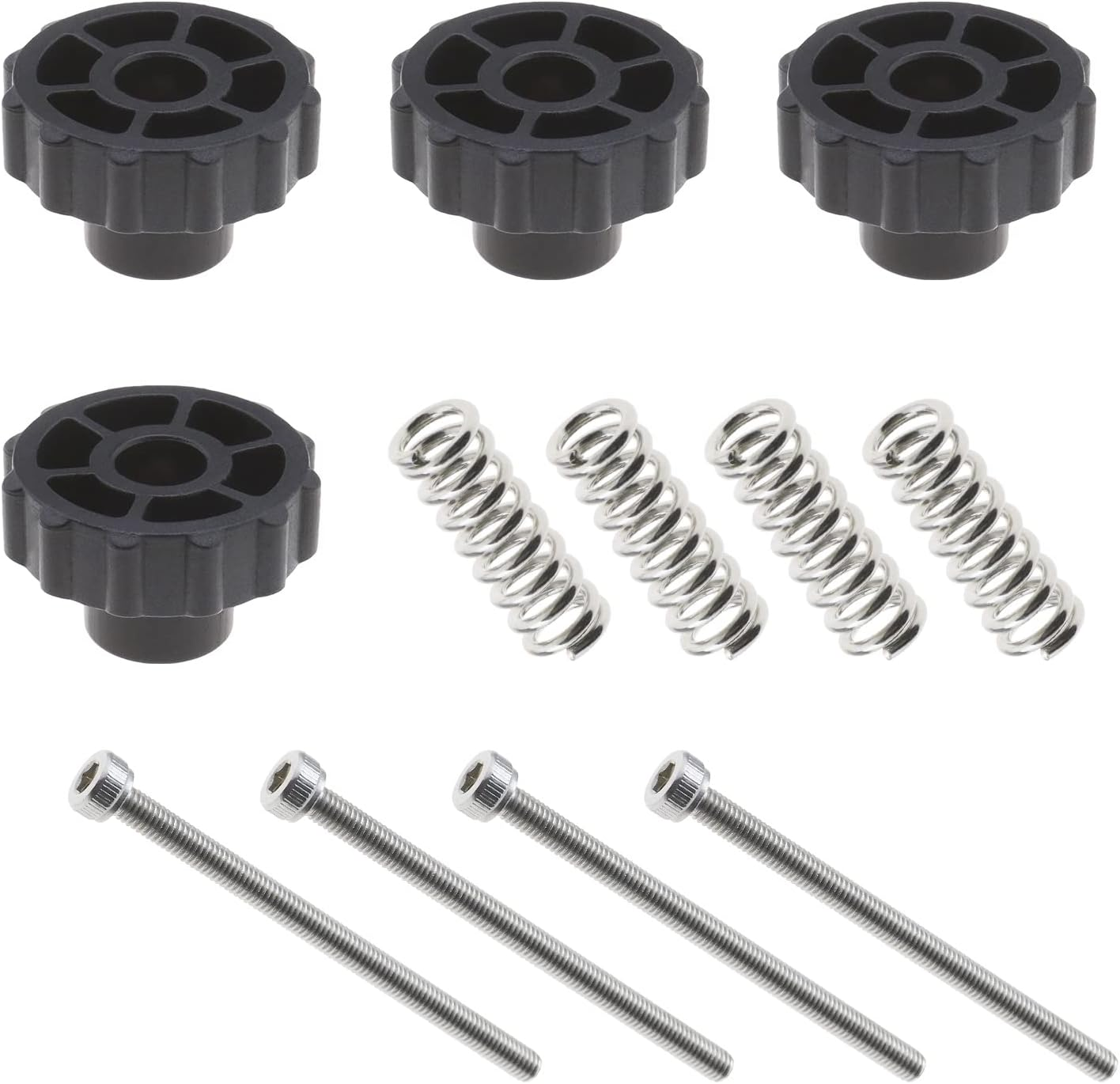 Emsea 4 Sets Hand Twist Leveling Nut & Hot Bed Spring & M3X47.5Mm Screw Leveling Adjustment Kit for Most 3D Printer Hot Bed/Platform image number 4