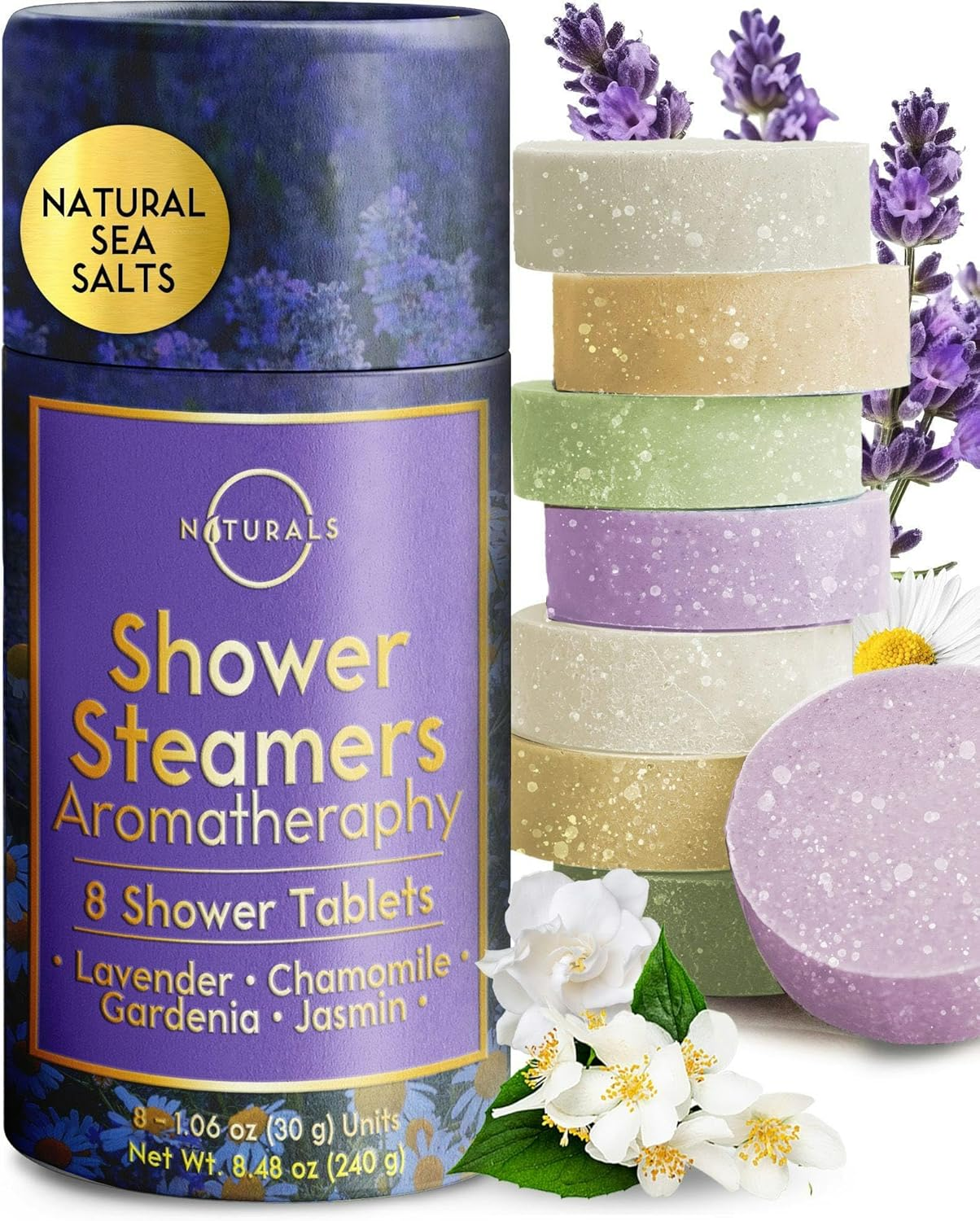 Shower Steamers Aromatherapy - Birthday Gifts for Women and Men - Shower Bombs Aromatherapy, Spa Day Essentials, Relaxation Spa Gifts - Self Care Stocking Stuffers (Lavender 8 Count) image number 3