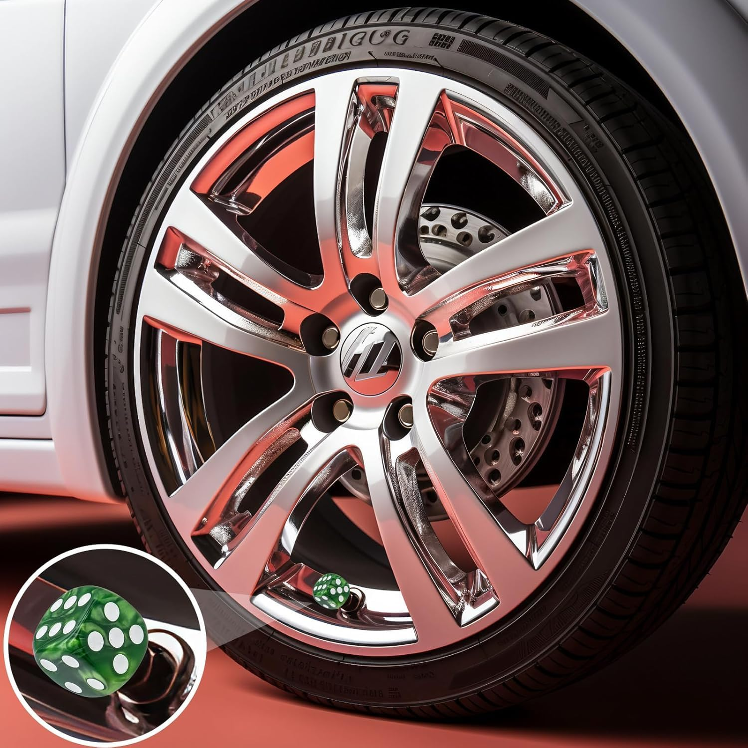 4PCS Aluminum Alloy Dice Valve Stem Caps - Universal Tire Valve Covers for Cars, Trucks, Motorcycles - Creative Dice-Shaped Air Caps image number 5