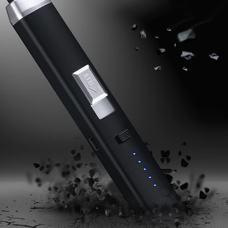 AIMALL USB Rechargeable Electric Arc Candle Lighter, Windproof Flameless Pulse Lighter with Safety Lock, Long Neck for BBQ Camping Stove Kitchen Fireplace Use - Black image number 7